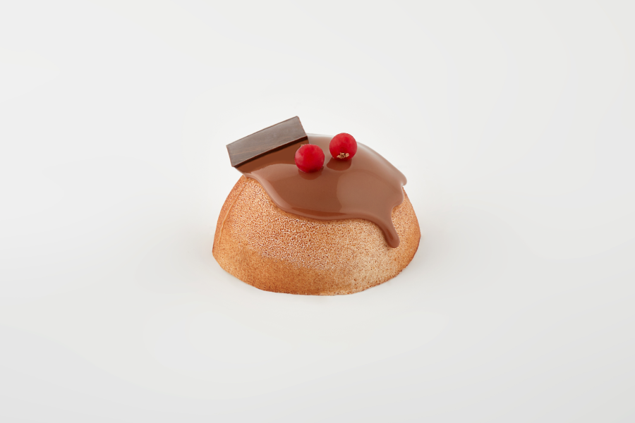 Postre individual de piñón