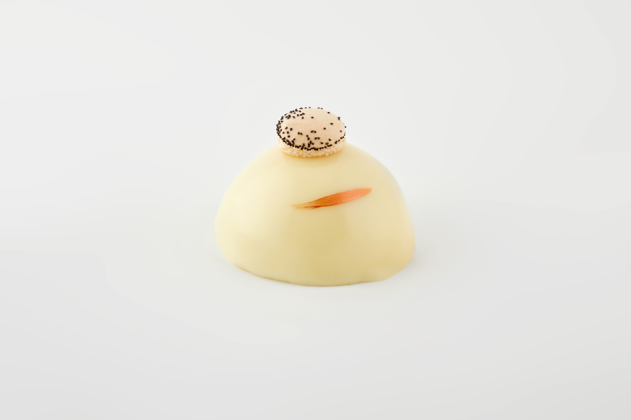 Postre individual de queso y Malibú