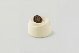 Postre individual rosa blanca